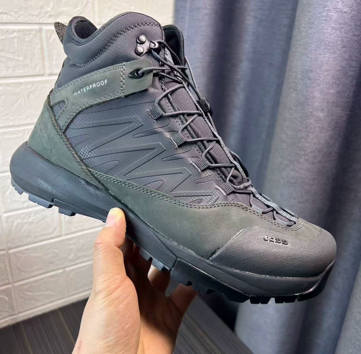 Streetwear Brand Designer - Wysokie skórzane buty trekkingowe męskie luksusowe