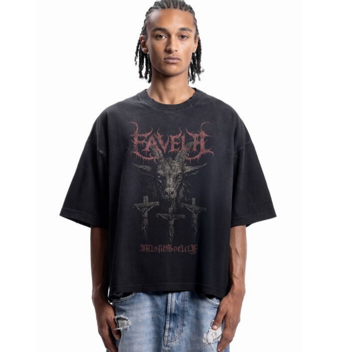 Streetwear Brand Fonts - Koszulka z grafiką Goat Metal Font