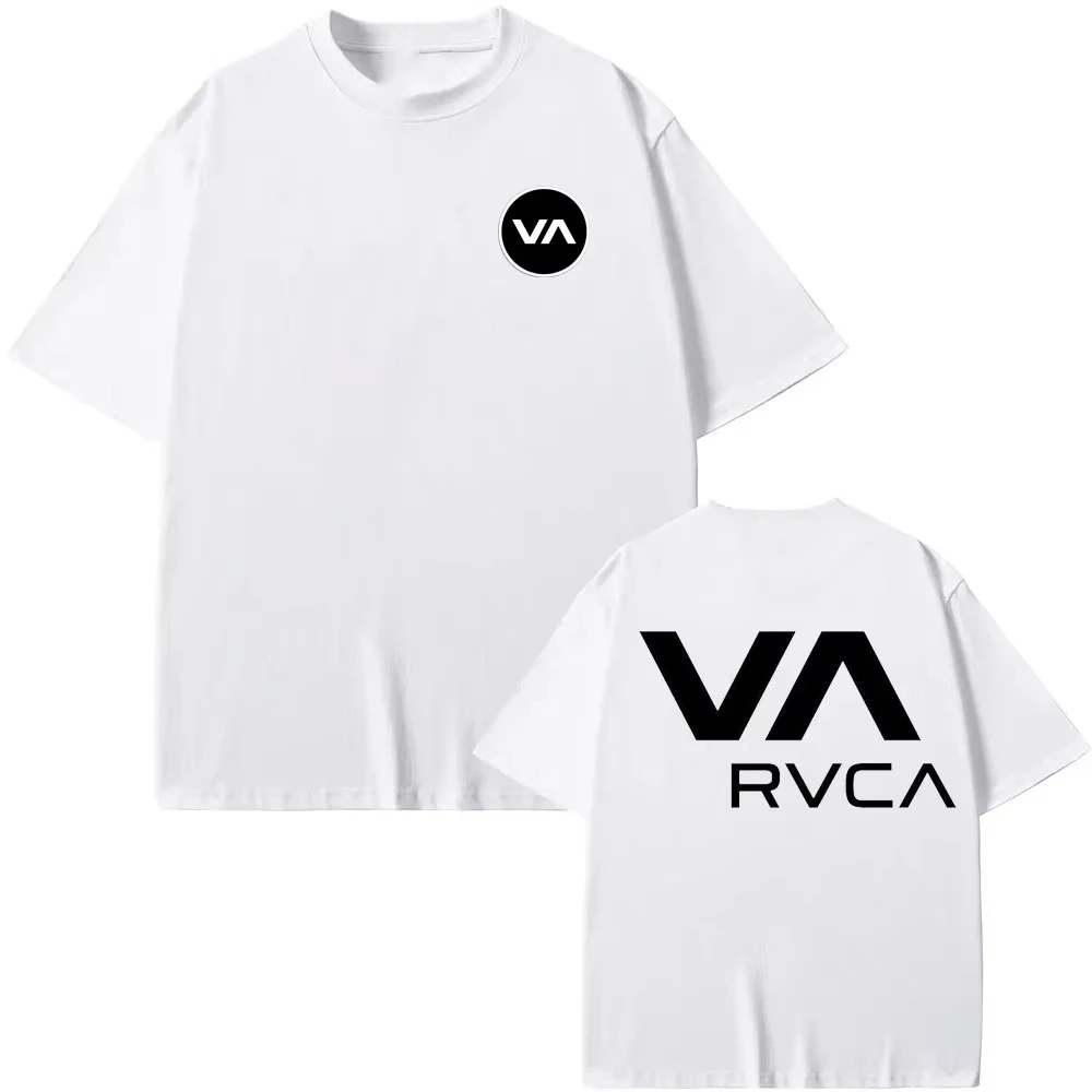 Streetwear Brand Designer - Koszulka RVCA Czarna Letnia Bawełniana Koszulka
