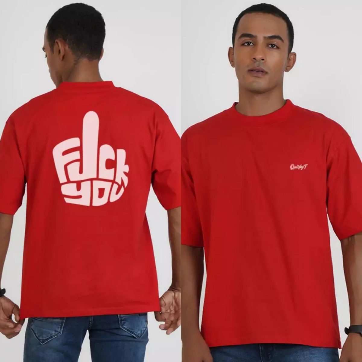 Koszulka Don't Care Red Spoof  – Streetwear Brand Red recenzja i cena